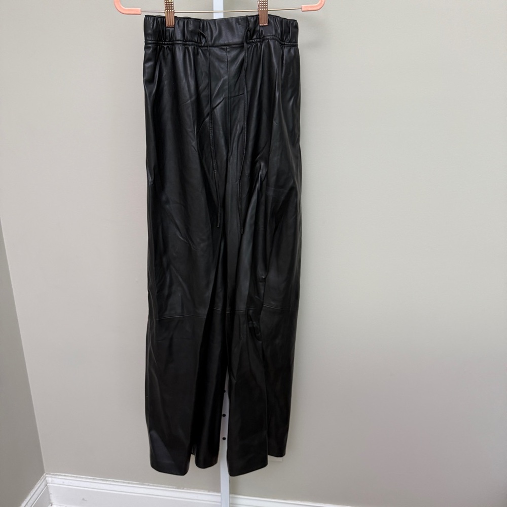 H&M Black Leather Pants size XS - Picture 2 of 5
